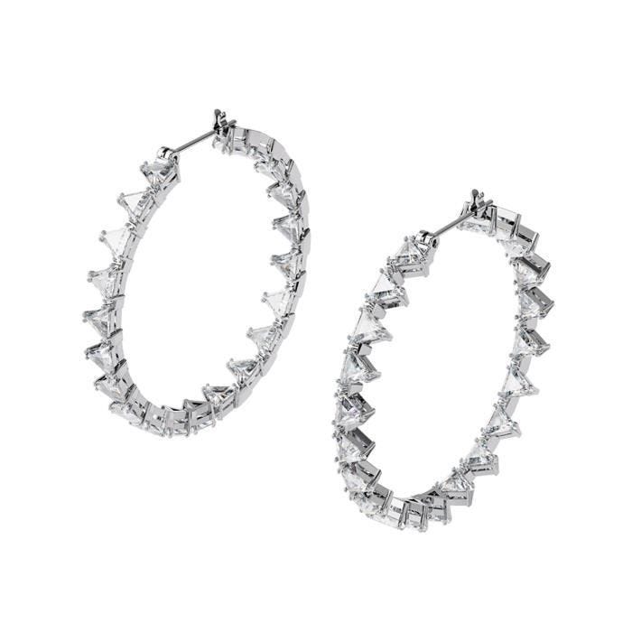 Boucles d'Oreilles femme - SWAROVSKI - Créoles Swarovski Millenia - Couleur de la matière:Blanc