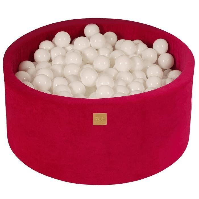 Piscine à Balles - MeowBaby - Magenta - 90x40cm - Antiallergique - Lavable en Machine