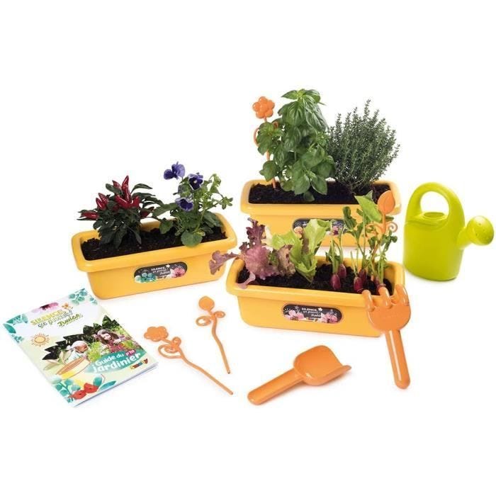 SMOBY - Silence ça Pousse Set de jardinières + accessoires - Fabrication française