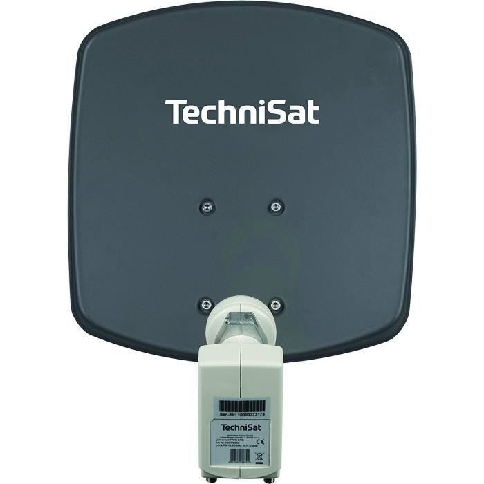 TechniSat DigiDish 33 Parabole en aluminium avec fixation AZ-EL et LNB twin Gris