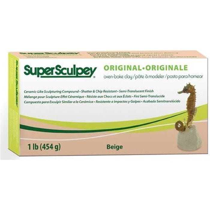 Pâte polymère - Sculpey - Super Sculpey - Beige - Pour figurines - Non toxique