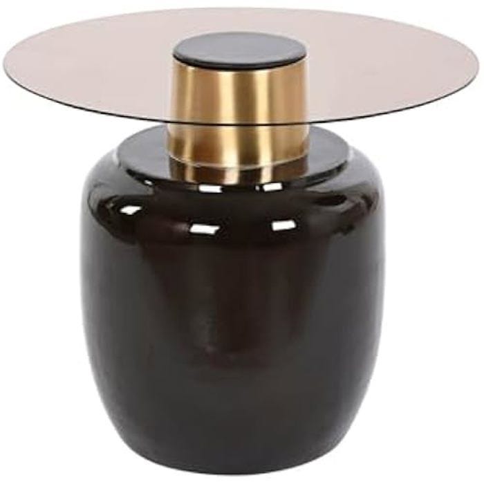 Table d'appoint - DKD Home Decor - Multicolore - Métal et verre - 59x46x59 cm - Petit meuble complément