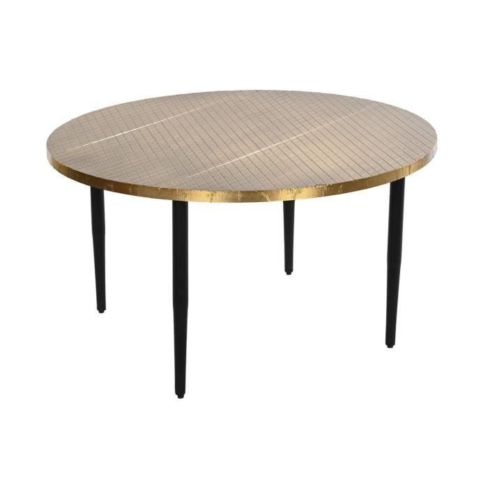 Table basse - Glam - Métal - Bois - Blanc