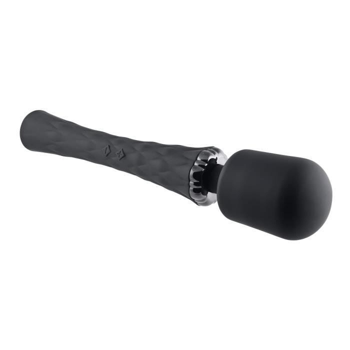 Vibromasseur baguette Royal - Noir - PLAYBOY - Moyen - Silicone