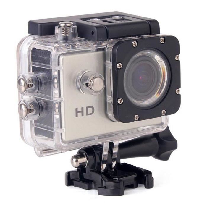 Mini Caméra Sport HD 1080P - YONIS - Étanche 30M - Écran 1.5' - Angle 140° - Argent +SD 32Go