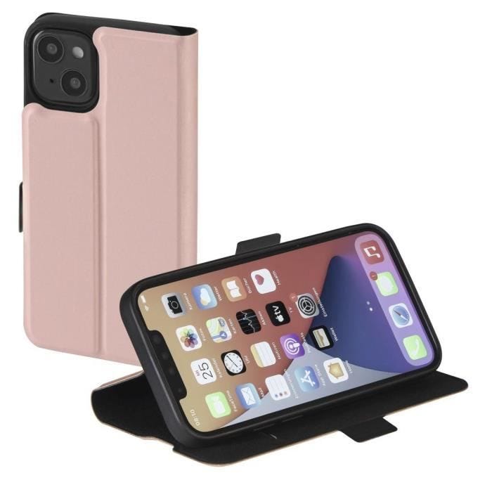 Étui portefeuille - Apple - iPhone 13 - Rose - Souple - Aimantée