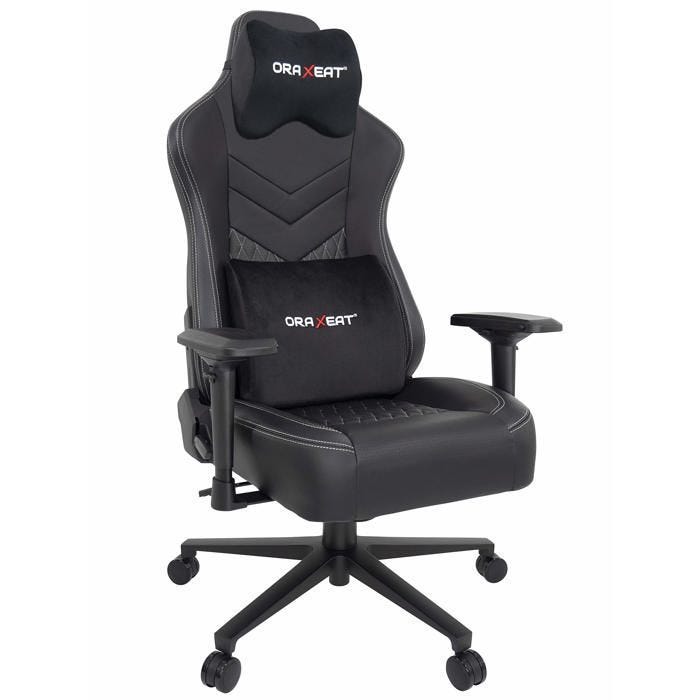 Fauteuil de gamer - ORAXEAT - MX850 - Noir/Blanc - Réglable en hauteur - Accoudoirs 4D