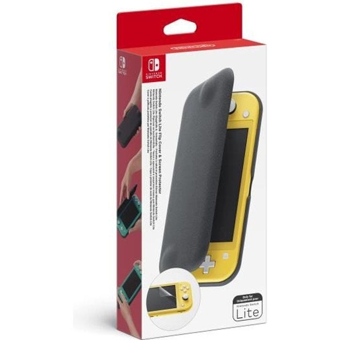 Pochette à rabat et Protection d'écran pour Nintendo Switch Lite • Noir