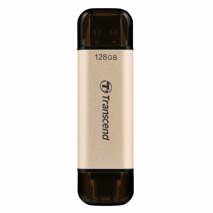 Clé USB - Transcend - JetFlash 930C - 128 Go - USB-C / USB-A - Compatible Smartphones et PC