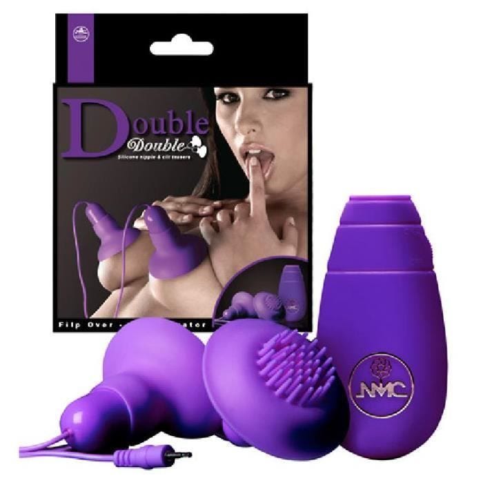 Ventouses de mamelon vibrantes - NMC - 2 en 1 - Rose - Stimulation clitoridienne - Vibrant