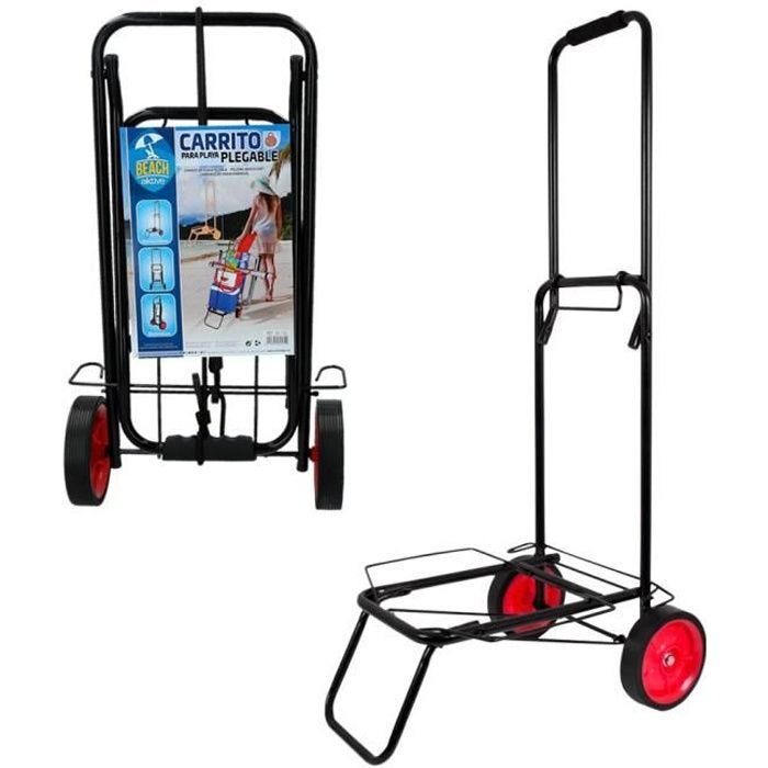 Chariot pliant - Aktive Beach - Modèle polyvalent - 35x45x100 cm - Noir - Pour adultes