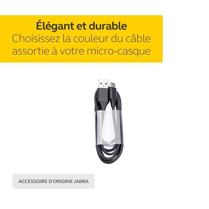 Cable Jabra Evolve2 USB Cable USB-A to USB-C - Noir