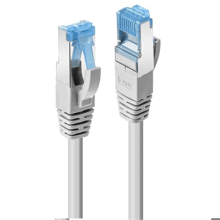Lindy 2m Cat.6 S/FTP TPE Netzwerkkabel, Grau RJ45-M/M, 500MHz, Kupfer, 28AWG () - 47633