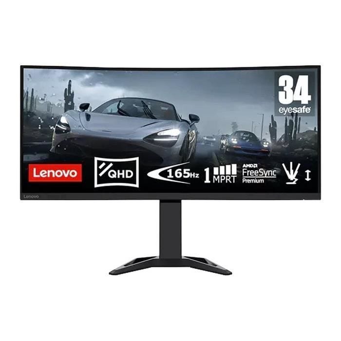 Écran PC UltraWide - Lenovo - G34w-30 - 3440 x 1440 pixels - 0.5 ms - 165 Hz - VA incurvée