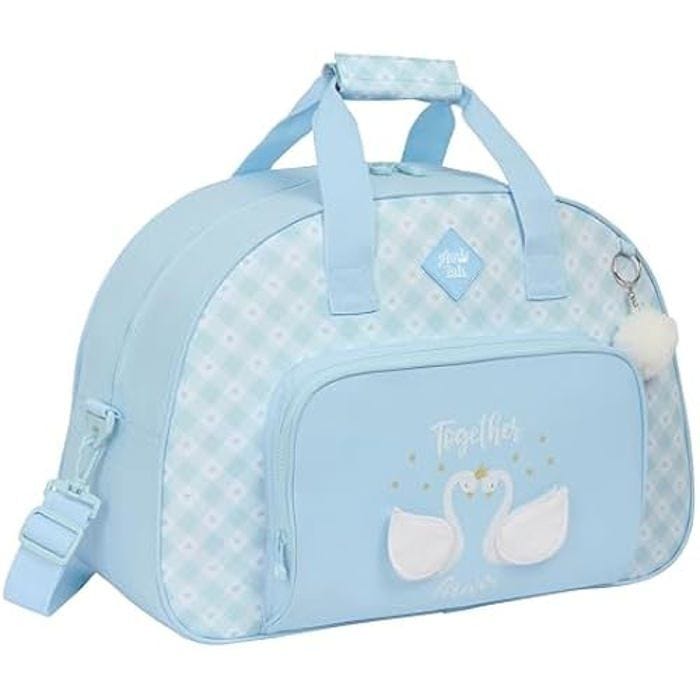 Sac de sport pour enfants GLOWLAB Cygnes - Bleu clair - Polyester - Confortable et résistant
