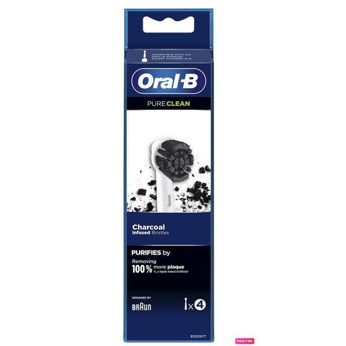 Tête Brosse À Dents Charbon Pure Clean ORAL-B (4 brossettes)