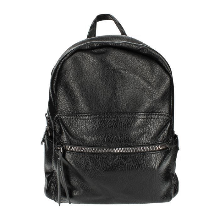Sac à dos féminin en similicuir grainé - Gallantry Paris - Noir - Pratique et élégant