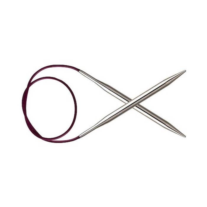 KnitPro 40 cm x 3 mm Nova Fixe Aiguilles circulaires, Argent, Bois - KP10303