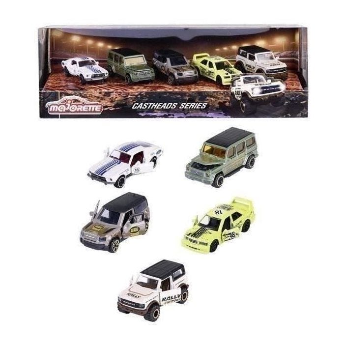 Majorette - Coffret Castheads Magazine - 5 véhicules en métal - Parties ouvrantes et phares translucidesr - Dès 3 ans