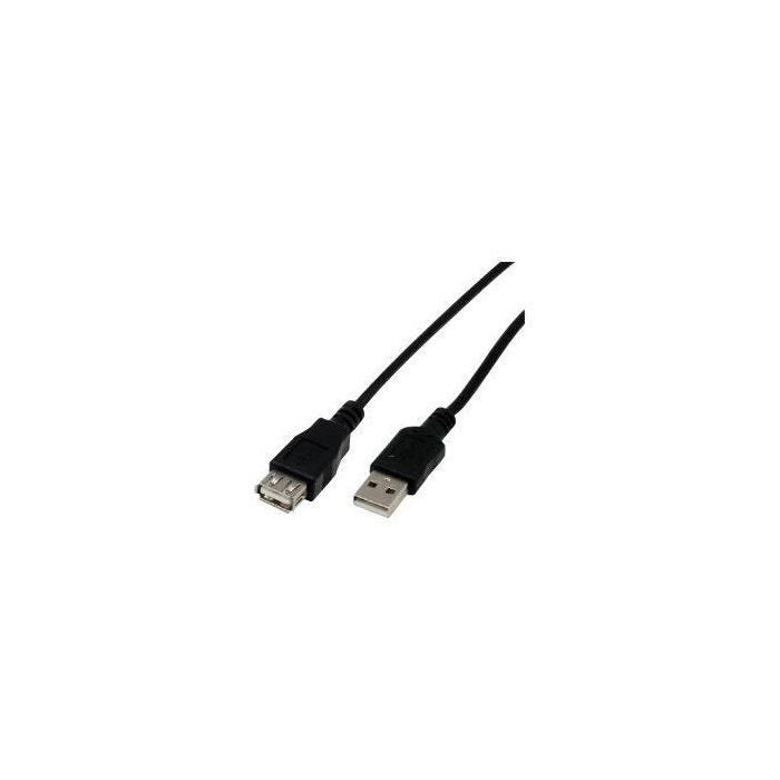 Rallonge USB 2.0 type A - MCL SAMAR - 3 m - Noir