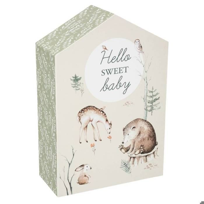 Coffret de naissance maison "Forêt" H30 -5 cm - Vert - Atmosphera createur d'interieur
