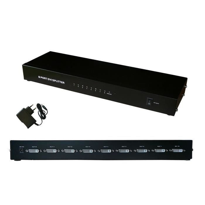 Splitter DVI - 8 Ports - Posable / Rackable - Pour copier un signal DVI-D à l'identique sur 8 sorties