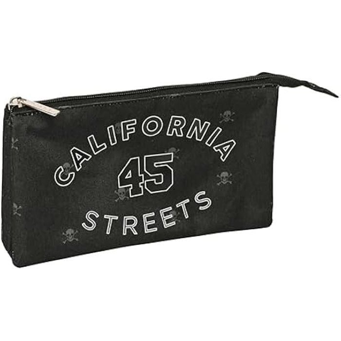 Trousse Triple Safta California pour Enfants - Confortable et Polyvalente - Qualité et Résistance - Noir