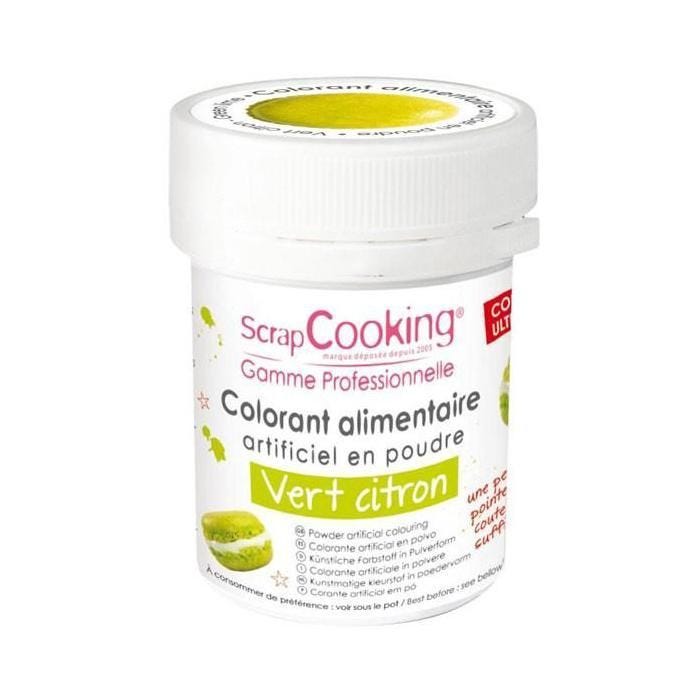 Colorant alimentaire (artificiel) - Vert citron - Scrapcooking