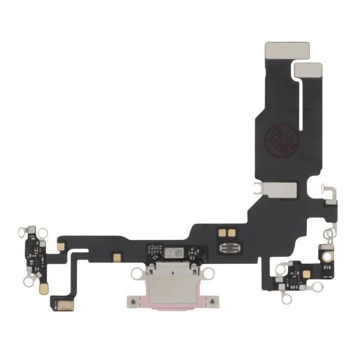 Connecteur de Charge AVIZAR pour Apple iPhone 15 - Port USB C + Microphone Rose Poudré