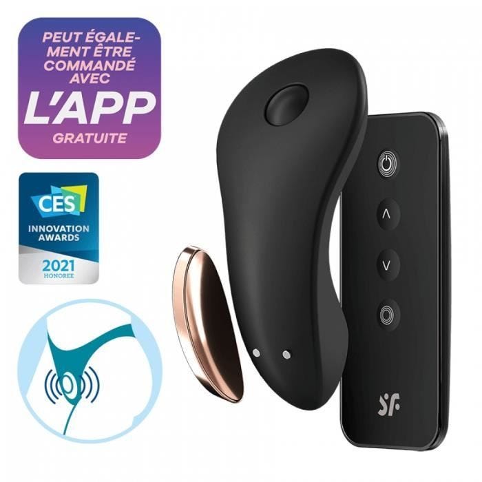 Stimulateur de clitoris - Satisfyer - LITTLE SECRET - Noir - Vibrant - Silencieux