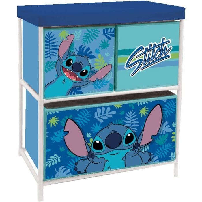 STITCH - Petit meuble de rangement 3 corbeilles