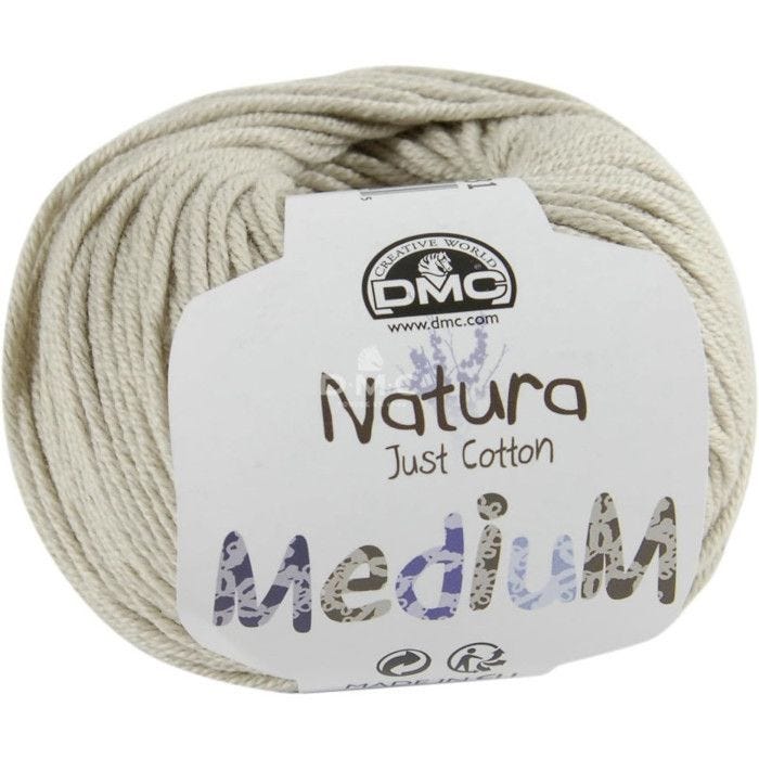 Fil DMC Natura Medium - DMC - Beige Tagliatelle N° 31 - 32 coloris - 50 g - Idéal pour crochet et tricot