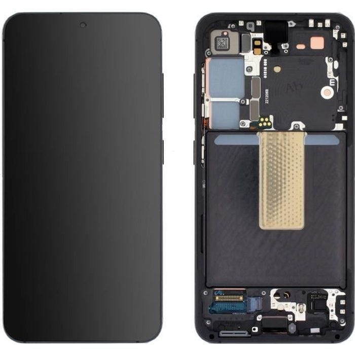 Écran Complet Officiel pour Samsung S23 Vitre Tactile et Châssis Noir Phantom