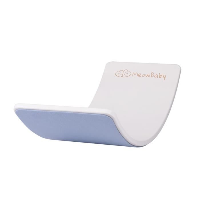 Planche d'équilibre - MeowBaby® - 80x30cm - Blanc - Feutre bleu - Pour enfants à partir de 3 ans