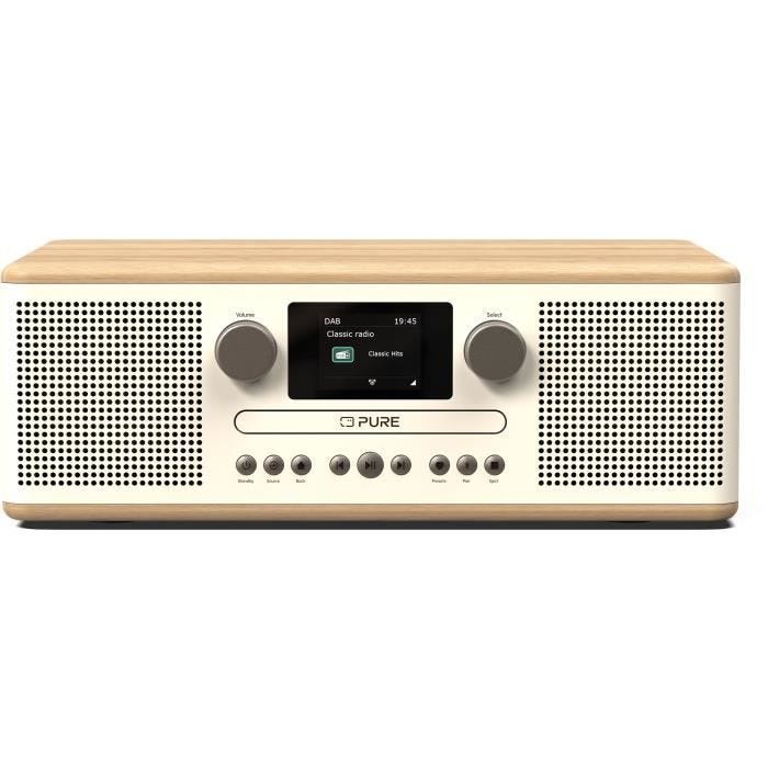 Lecteur CD & radio numérique - PURE - Classic C-D6 - Blanc Coton/Chêne