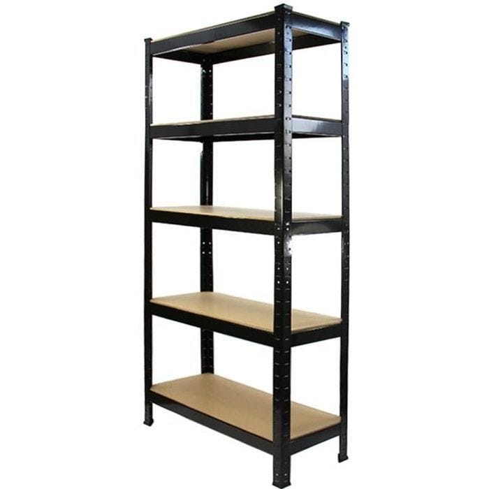 Rayonnage de Stockage Monster Racking T-Rax - 5 Niveaux - Acier Noir