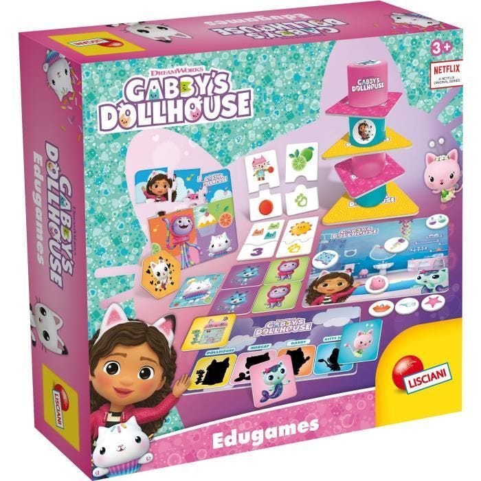 Collection éducative - LISCIANI - Gabby's Dollhouse - Jeux variés - Logique et imagination - Thème maison de poupée