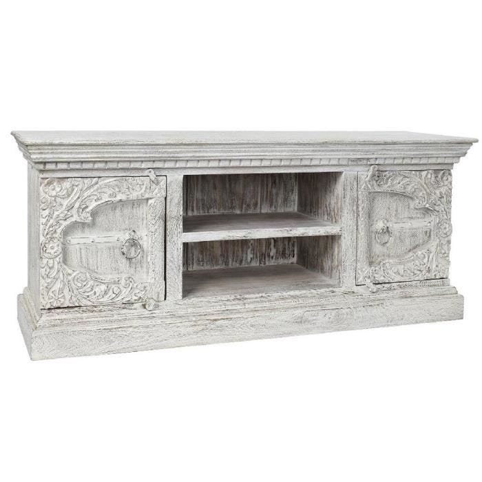 Meuble TV Style Arabe - Item Home - Métal - Mangue - Blanc