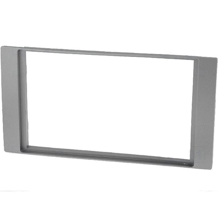 Facade Autoradio 2Din - Ford - Argent - Intégration esthétique - Compatible plusieurs modèles - Voiture