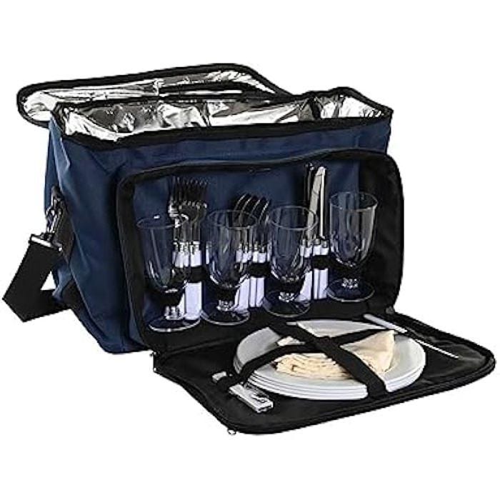 Ensemble de Pique-Nique - DKD Home Decor - Standard - Polyester - 43x23x29 cm - Bleu