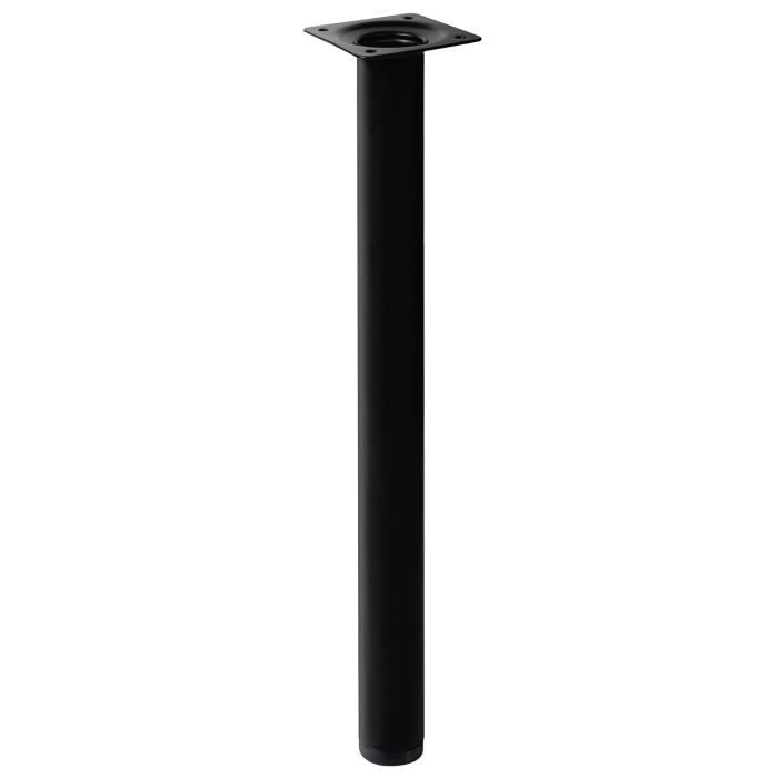 Pieds de meubles - HardwarExchange - Rond 30mm - Acier - Noir - Lot de 8