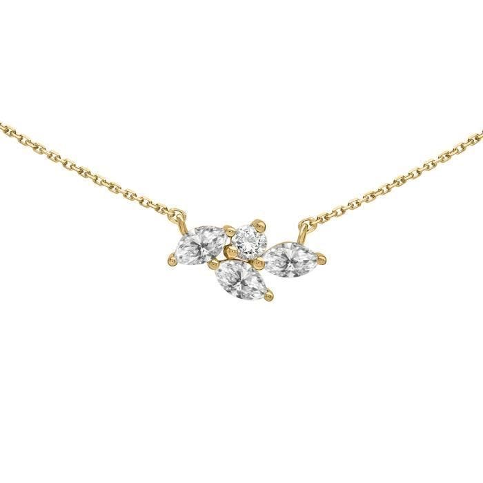 Collier - BRILLAXIS - Collier Brillaxis or jaune 9 carats oxydes - Couleur de la matière:Jaune Taille/Longueur:45 cm