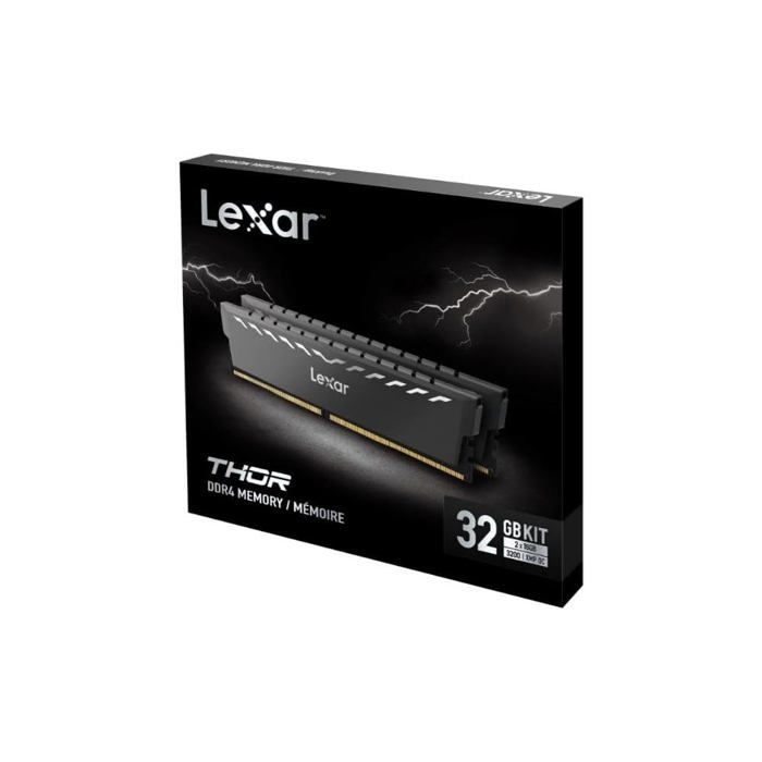 Lexar THOR Gaming 32 Go [2x16 Go 3200 MHz DDR4 CL16 DIMM] noir - LD4BU016G-R3200GDXG