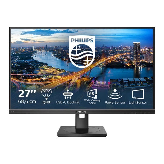 Moniteur PHILIPS Q 27' IPS 75Hz 4ms Adaptive Sync avec Docking USB-C et haut-parleurs - Garantie 3 ans