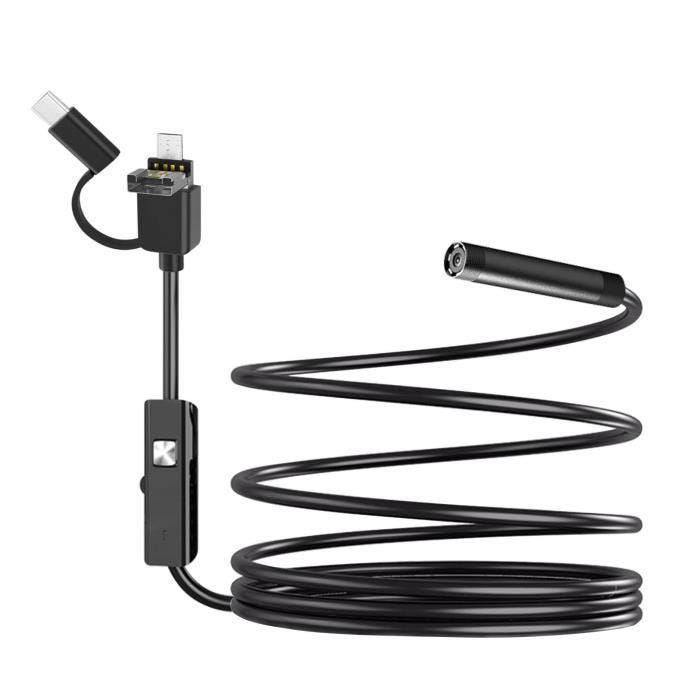 Endoscope étanche AVIZAR - Caméra d'inspection 5.5mm - Multi-ports USB - Fonction caméra caché