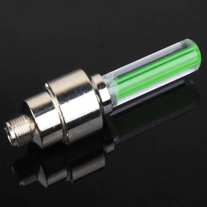 Décoration de vélo,Capuchon de valve à LED pour roues de vélos,voitures,étanche,led lumineux de bouchon de valve de - Green[B5911]