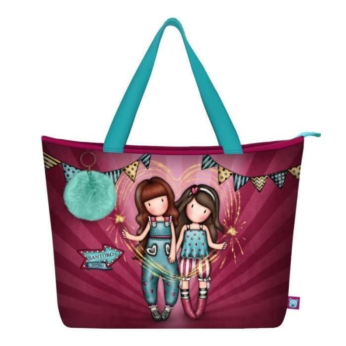 SANTORO - Gorjuss Sac de Foire « Feux dartifice » 41,5 x 30 x 13 cm, , Bleu - 1132GJ02