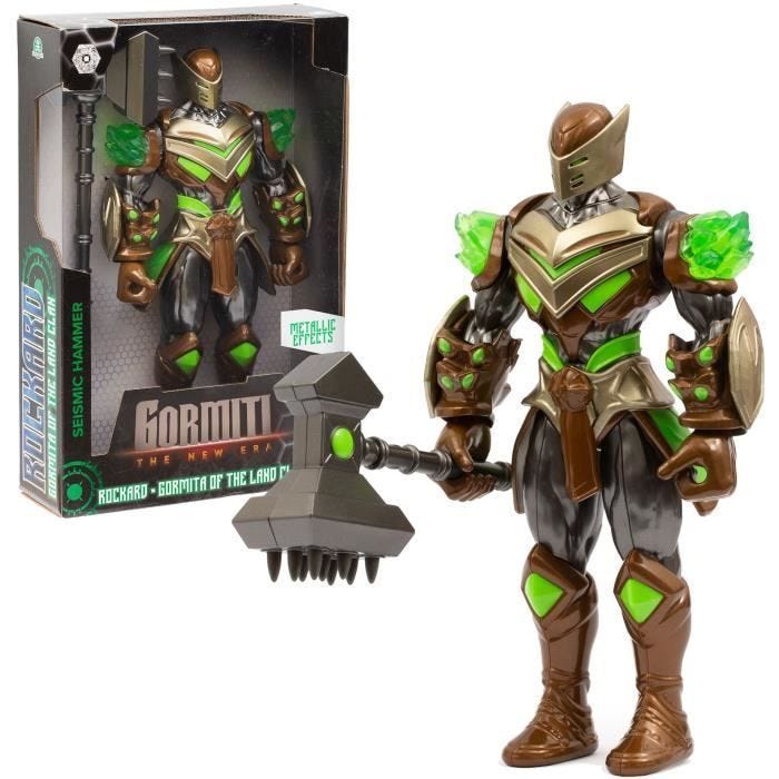Figurine articulée - GORMITI - Gormiti avec arme Modèle Terre - 27 cm - À partir de 4 ans - GRV061