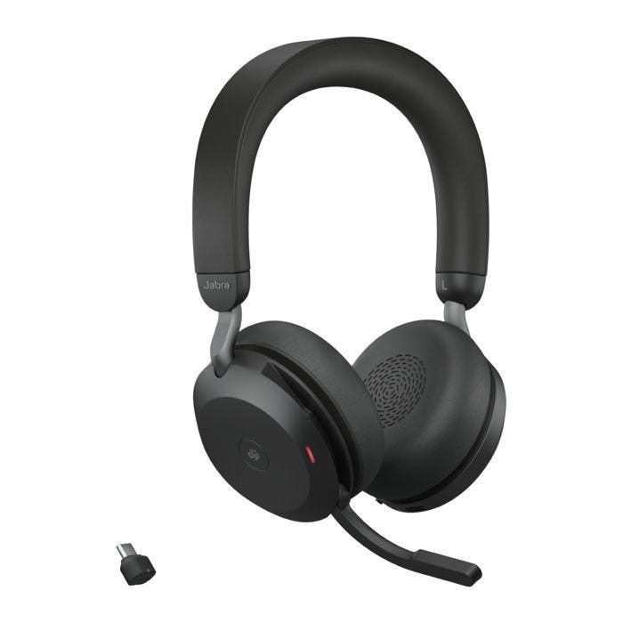Micro-casque Jabra Evolve2 75 - Bluetooth sans fil/filaire - suppression active du son - USB-C - isolation