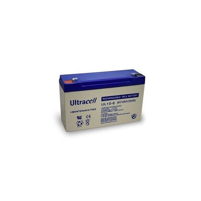 Alpexe® Batterie Plomb (UltraPile) 6 V 10,0 Ah (Faston 250 - 6,4mm) - AKKU 6-10,0 (UL10-6) Ultracell
